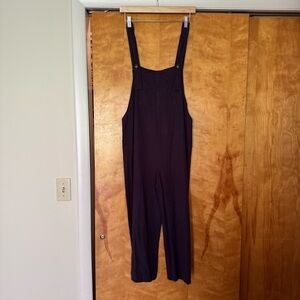 Women’s Dark Purple Adjustable Strap Overall Jumpsuit